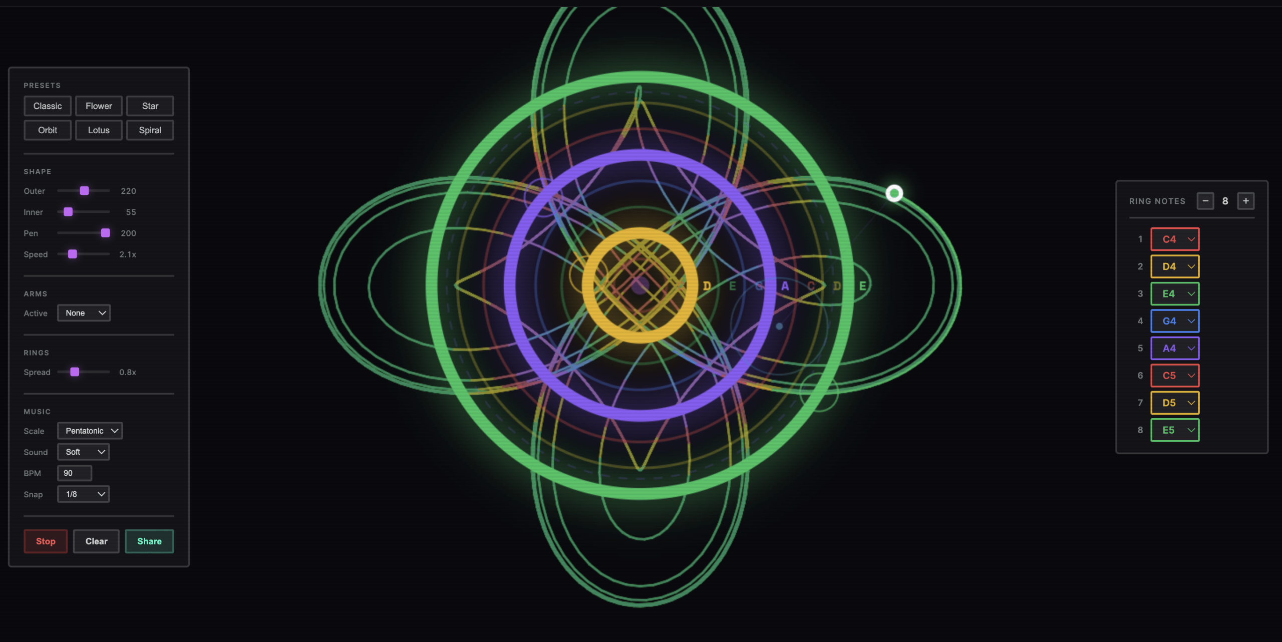 Doodle generative compositions in your browser with Musical Spirograph doodle generative compositions in your browser with musical spirograph